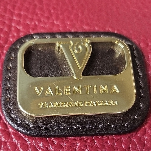 Valentina Red and Black Crossbody Bag with Leather Material and Compact … - Picture 9 of 17